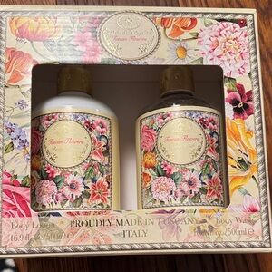 Tuscan Flowers Body Wash - Cream and Gold